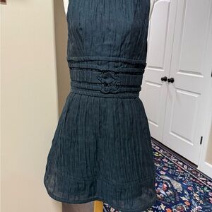 100% silk lined Black Mini Dress